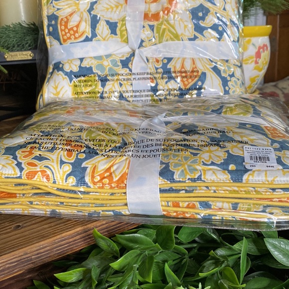 Pottery Barn Maggie Floral Batted Side Tie Standard Shams - Set of two - Picture 8 of 16